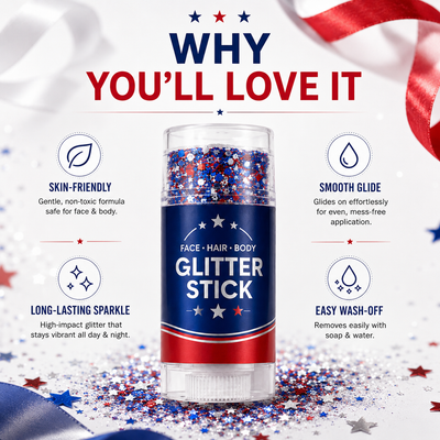 4th of July Glitter Stick