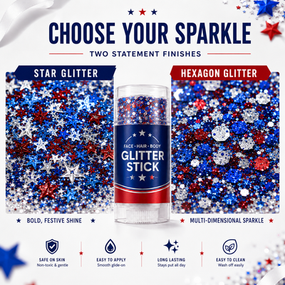 4th of July Glitter Stick
